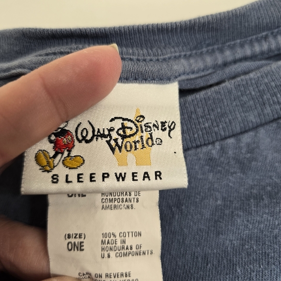 Vintage 90's Walt Disney World Sorcerer Mickey Mouse Long Tshirt Nightgown Dress - Picture 2 of 6
